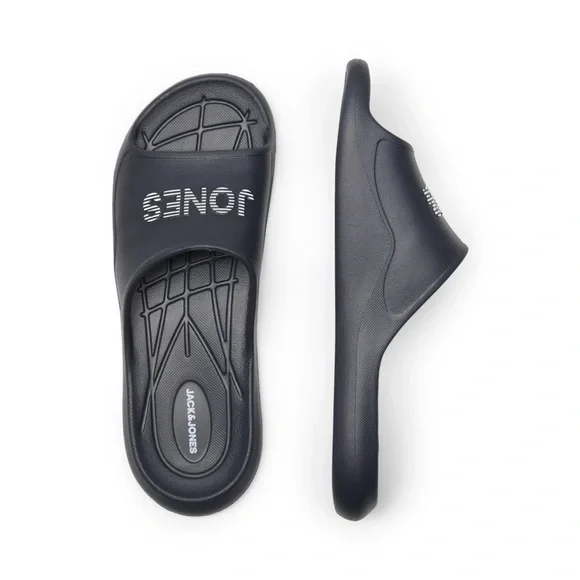 Jack & Jones Mens Slide Black Size US 9 / EU 42 Anthracite NWT - Picture 3 of 8